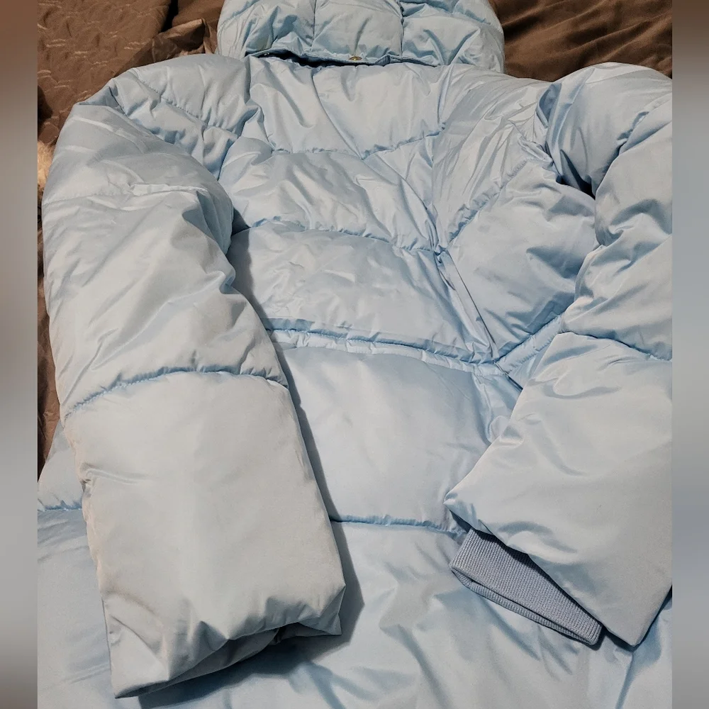 J. Crew Blue Puffer Coat